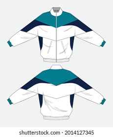 Retro Vintage Windbreaker Jacket Template