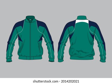 Retro Vintage Windbreaker Jacket Template