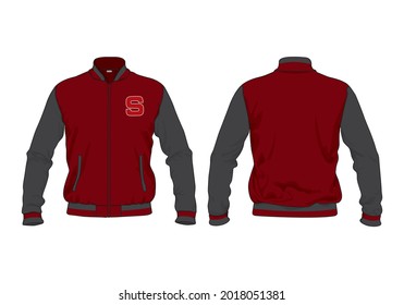 Retro Vintage Windbreaker Jacket Template