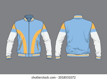 Retro Vintage Windbreaker Jacket Template