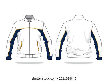 retro vintage windbreaker jacket template