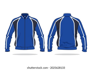 Retro Vintage Windbreaker Jacket Template