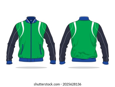 Retro Vintage Windbreaker Jacket Template