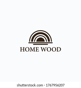 retro vintage wood cutter logo, emblem, label, stamp vector template