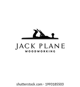 Retro Vintage Woodworking Woodworking Fore Plane oder Jack Plane Logo Design