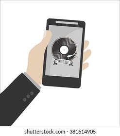 Retro vinyl design message