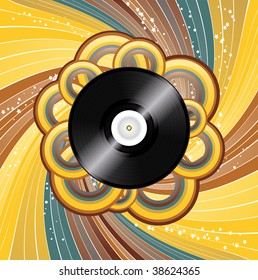 Retro vinyl disc