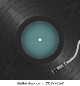 Retro vinyl disk. Gramophone Vinyl record
