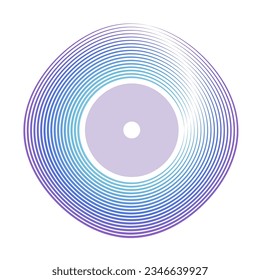 retro vinyl music disk icon