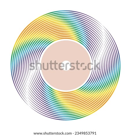 retro vinyl music disk icon