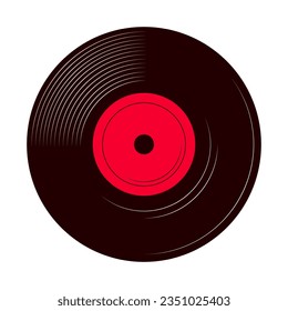 Retro vinyl music record vector illustration