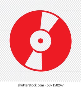 Retro vinyl record icon