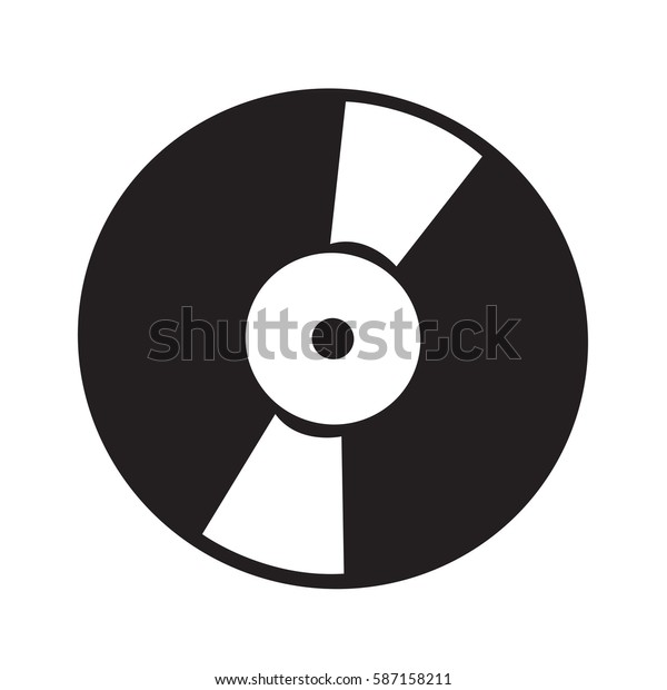 Retro Vinyl Record Icon Stock Vector (Royalty Free) 587158211