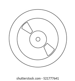 Retro vinyl record icon illustration design