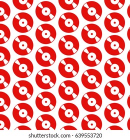 Retro vinyl record icon pattern background