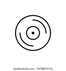 Retro Vinyl Record Icon Perfect for Music and Vintage Designs