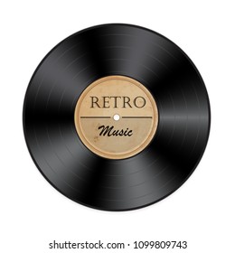 Retro vinyl record on a white background.Vector illustration