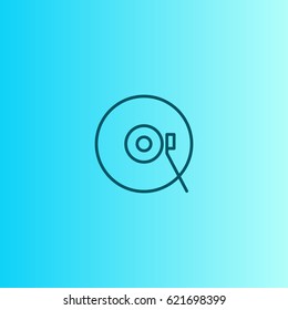 Retro vinyl record player icon