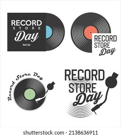 Retro Vinyl Record Store Day Background