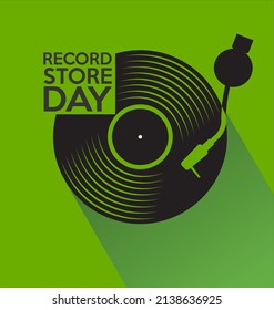 Retro Vinyl Record Store Day Background