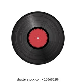 retro vinyl record - vector illustration