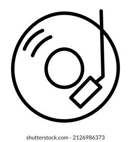      Ein Retro-Vinyl-Rekorder-Symbol, Vektordesign von Drehtisch 

