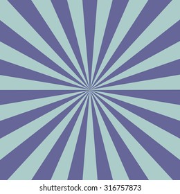 Retro violet and green color burst background or sun rays background. Vector illustration