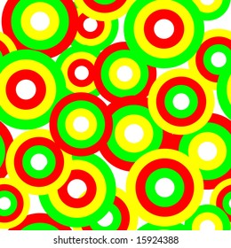 Retro vivid seamless circle background