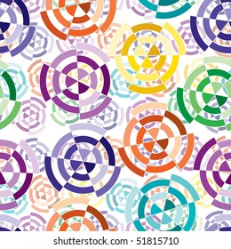 Retro vivid seamless circle background