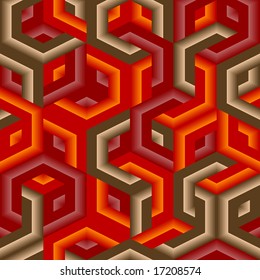 Retro vivid seamless hexagon background