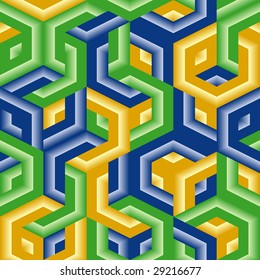 Retro vivid seamless hexagon background