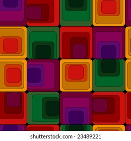 Retro vivid seamless square background
