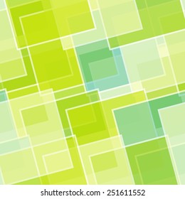 Retro vivid seamless square background with green elements