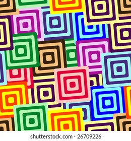 Retro vivid seamless square background