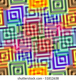 Retro vivid seamless square background