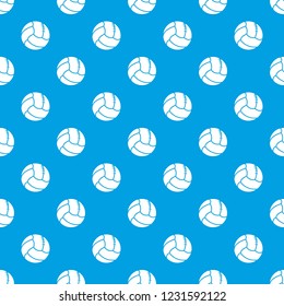 Retro volleyball pattern vector seamless blue repeat for any use