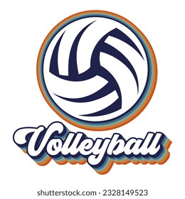 Retro Volleyball theme design for sport lovers stuff and perfect gift for volleyball players and fans.