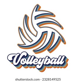 Retro Volleyball theme design for sport lovers stuff and perfect gift for volleyball players and fans.