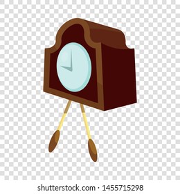 Retro wall clock icon. Cartoon illustration of retro wall clock vector icon for web