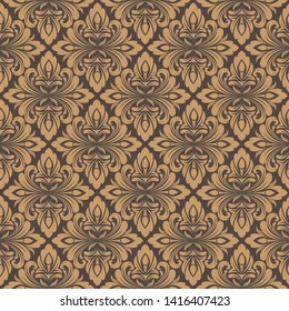 retro wallpaper or ancient background with beautiful filigree , antique stylish texture and vintage graphic design for seamless pattern backdrop, vector illustration