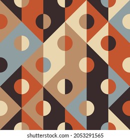 Runderneuerte Bildschirmhintergründe und quadratisches geometrisches Muster, nahtlos, abstrakter Vektorhintergrund