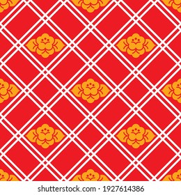 Retro wallpaper illustration. Seamless pattern. 