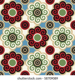 retro wallpaper, seamless vector image