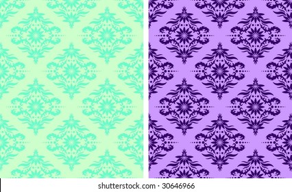retro wallpaper set vector