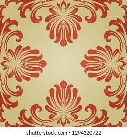 retro wallpaper and vintage pattern for background, pattern in swatches