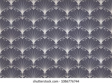 retro wallpaper and vintage seamless pattern for background, pattern in swatches