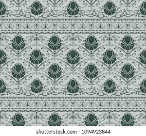 retro wallpaper and vintage seamless pattern for background, pattern in swatches