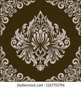 retro wallpaper and vintage seamless pattern for background, pattern in swatches