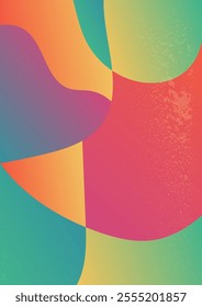  Retro Warm  Cool Gradient with Dynamic Grain Texture. Abstract gradient background with flowing. Subtle grainy texture adds a retro, dynamic effect vector illustration