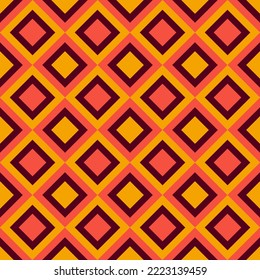Retro Warm pattern in vintage style of the 60s and 70s. Vector illustration